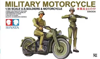 Suyata SW-004 1/35 Amerikos motociklų ir pėstininkų vyras asamblėjos modelis